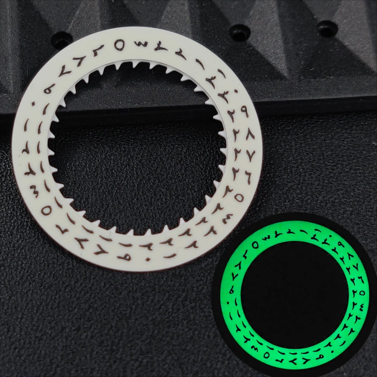 C3 Green Luminous Arabic Date Disk Wheel Fit for NH35 NH36A NH34 Date At 3