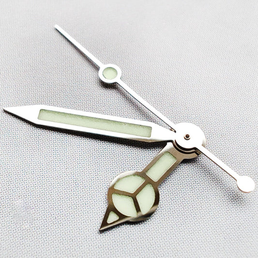 1. 17mm C3 Super Green Lume watch hands, designed for NH35 movement with bright luminescence.  