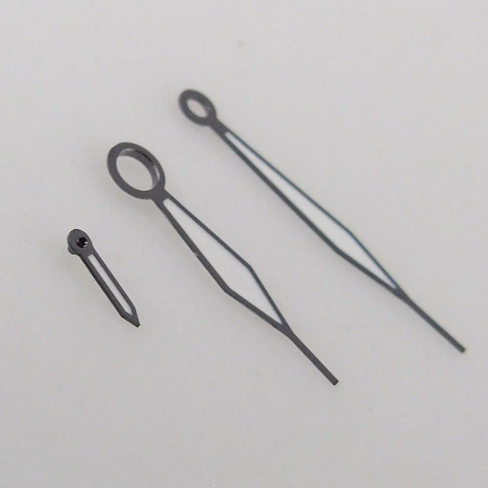 High-quality green luminous wristwatch hands set for ETA 6497 6498 hand winding movement.