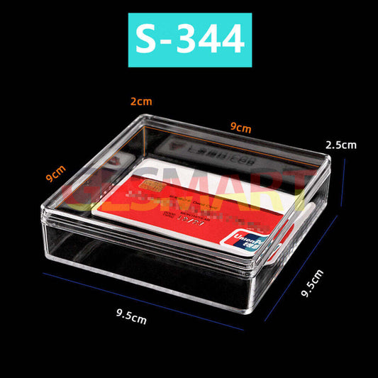 10 stücke 95X95mm Quadratische Transparente PS Toolbox Container Lagerung Fall Deckel &amp; Basis Box