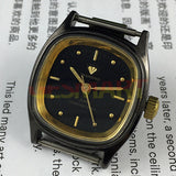 26mm SHANGHAI DIAMOND Square Manual Mechanical Lady Watch Black Dial Black Case