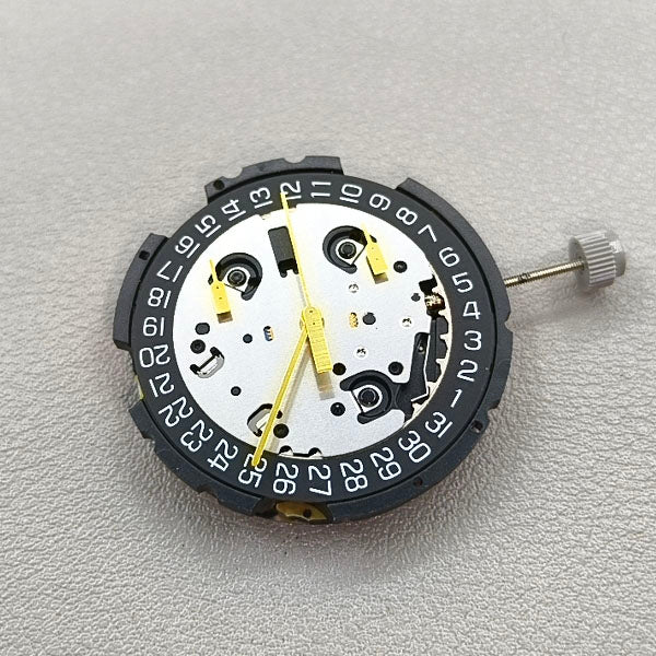 Swiss Black Disk ETA G10.212 Watch Quartz Movement 3 Hands Date@4.5