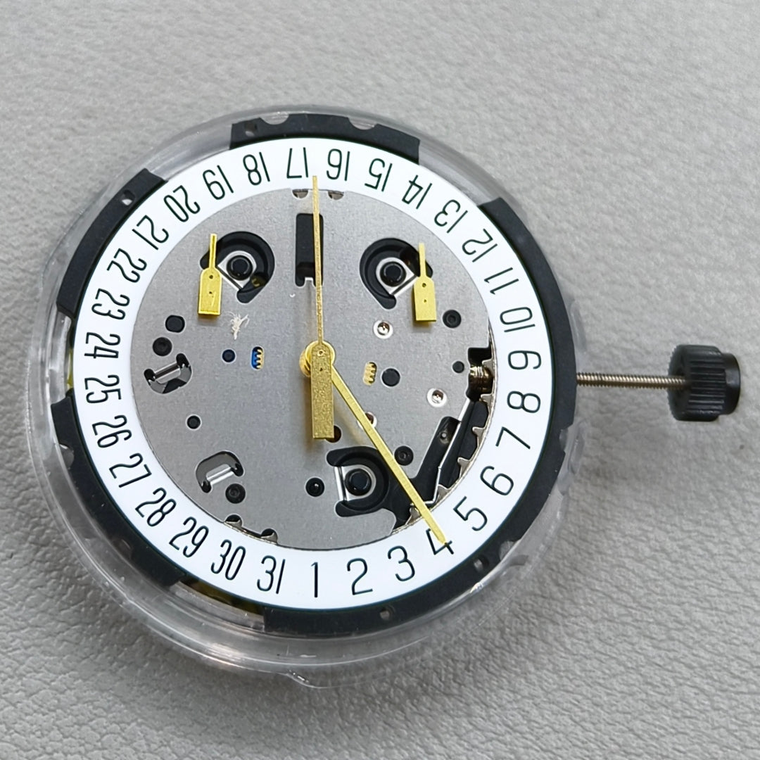 Swiss ETA G10.212 Watch Quartz Movement  3 Hands Date@6
