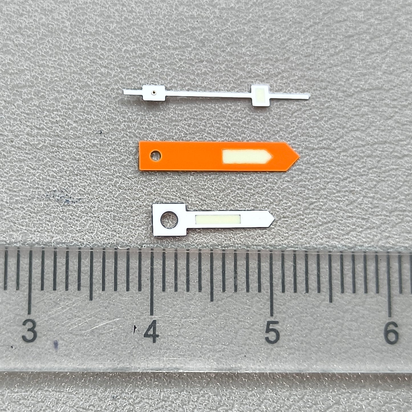 C3 Green Lume Orange+White Trim Vintage Watch Hands for NH34 NH35 NH36 NH38