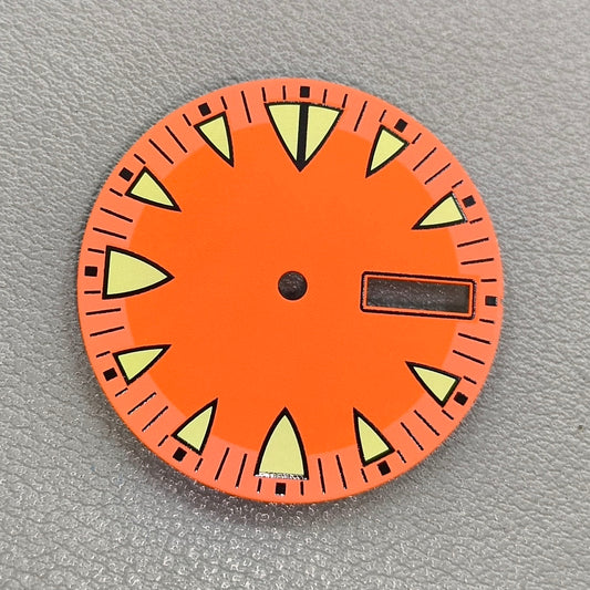 Green Lume Orange 28.5mm Modified Watch Dial Fit for NH36 Movement Diving