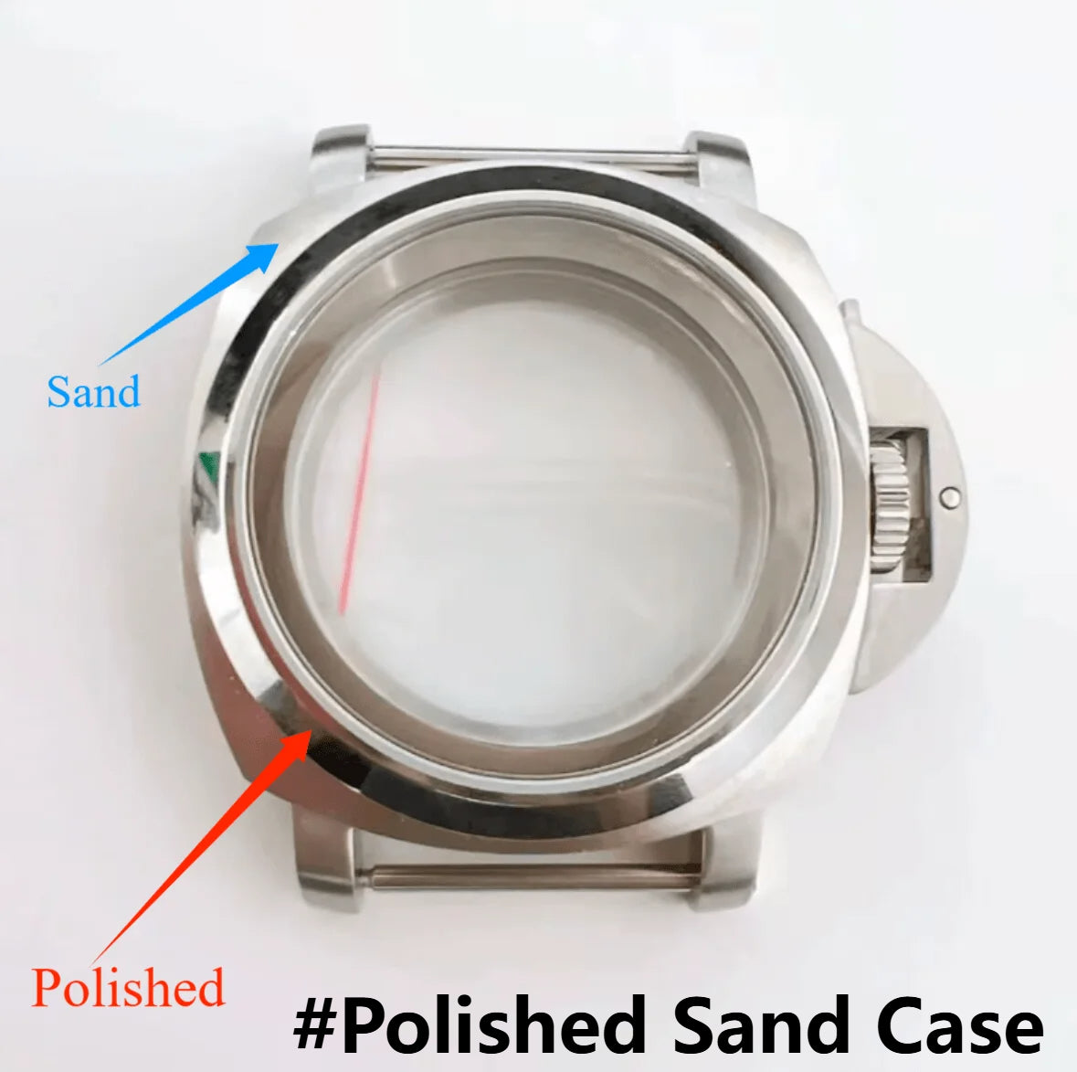 40MM Silver Stainless Steel with Handle Watch Case for NH35 NH36 4R36 7S26