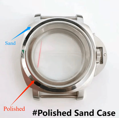 40MM Silver Stainless Steel with Handle Watch Case for NH35 NH36 4R36 7S26