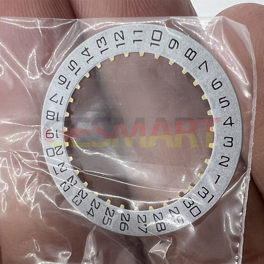 Silver date disk wheel for ETA2892 and ETA2824 watch movements, compatible with men's watches.
