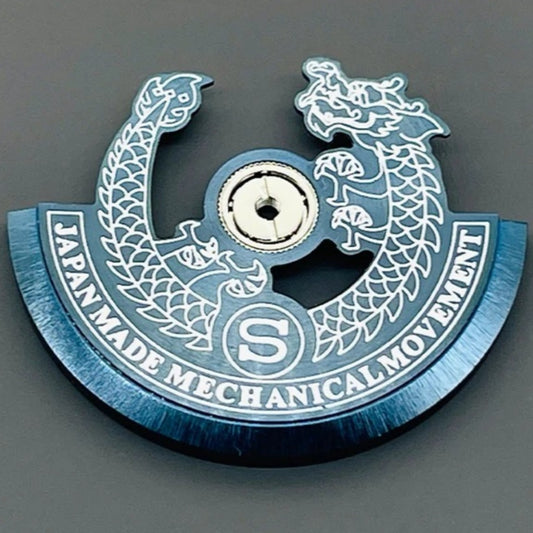 Blue Modified Dragon Shape Rotor for NH35 NH36 watch movement, precision-engineered accessory.