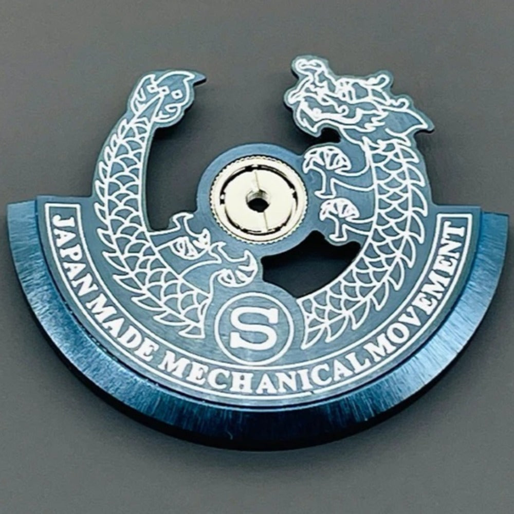 Blue Modified Dragon Shape Rotor Oscillating Weight for NH35 NH36 Movement