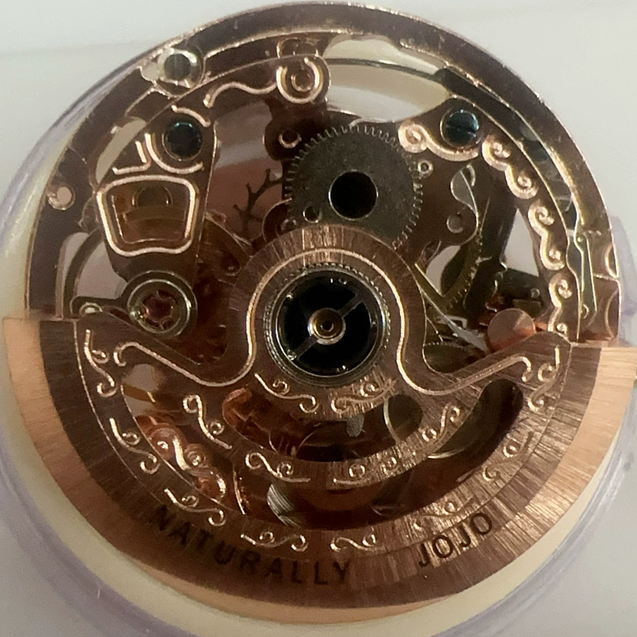 China Made Hollow Rose Golden 2189 Carved Mechanical Movement Watch Part