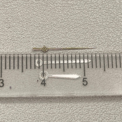 2 Sets/Pack Silver Trim Narrow Arrow Shape Watch Hands Set for Ronda 515 Movement