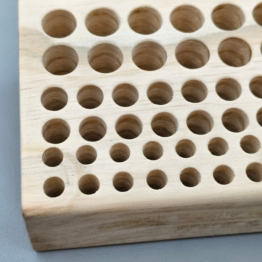 46 Holes Wooden Watchmaker Tool Holder For Repair Tool Organizer Stand