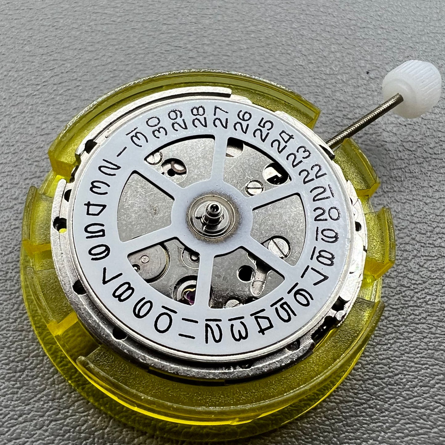 Silver China 2813 8205 watch accessory showcasing automatic mechanical movement with single calendar at 3 o?clock slot.