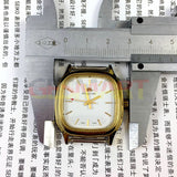 HONGLIAN Manual Mechanical Watch Golden Nail Square Golden Case White Dial