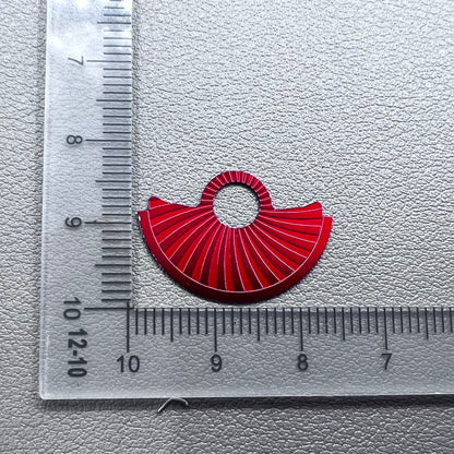 Red Oblique Wave Metal Rotor Oscillating Weight Overlay Fit for Movement NH35 NH36