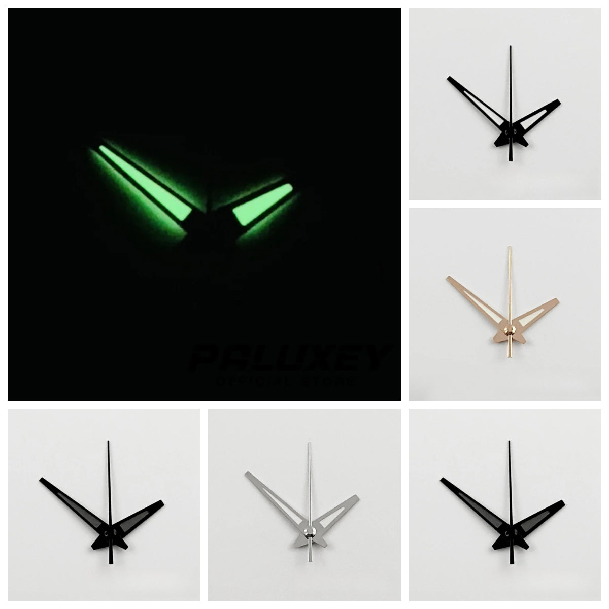 Multicolor Watch Hands with Green Luminous for NH35 4R35 NH36 4R36 7002