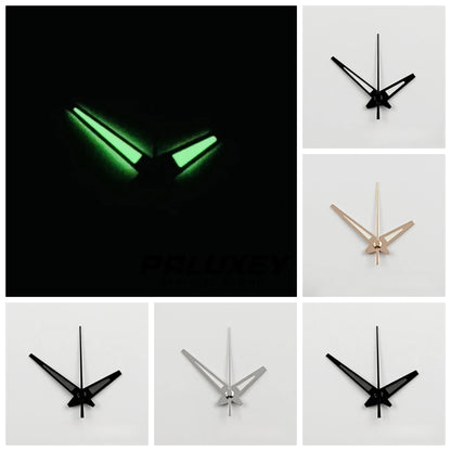 Multicolor Watch Hands with Green Luminous for NH35 4R35 NH36 4R36 7002