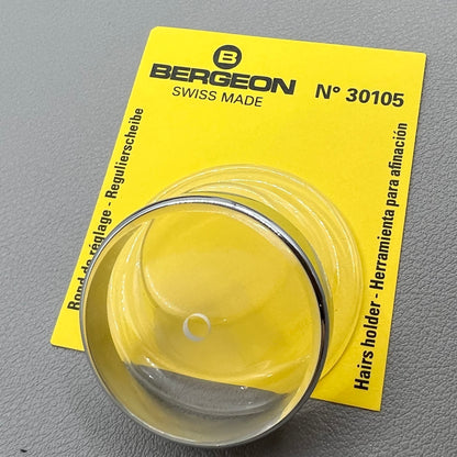 Swiss Bergeon 30105 hairspring holder, 3.50mm center hole, precision tool for watch repair
