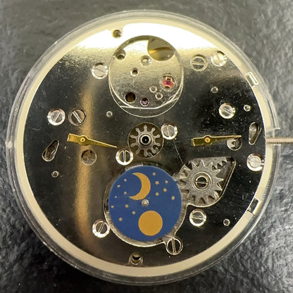 Chinese Liaocheng silver watch accessory with automatic mechanical movement and small second subdial at 6 and 9 o?clock.