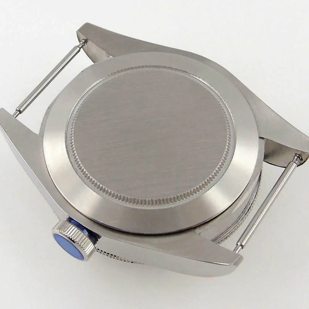 40mm Bliger Solid Steel Sapphire Glass Watch Case Fit For NH35 NH36 Black Bay