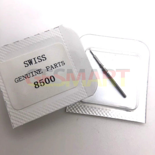 Watch winding stem for Omega 8500 movement, precision replacement part for smooth time adjustment.