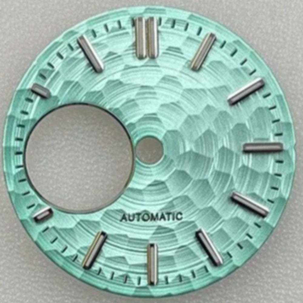 28.5mm Grass Green Hollow Green Luminous Watch Dial Fit for NH34 NH38 Movement