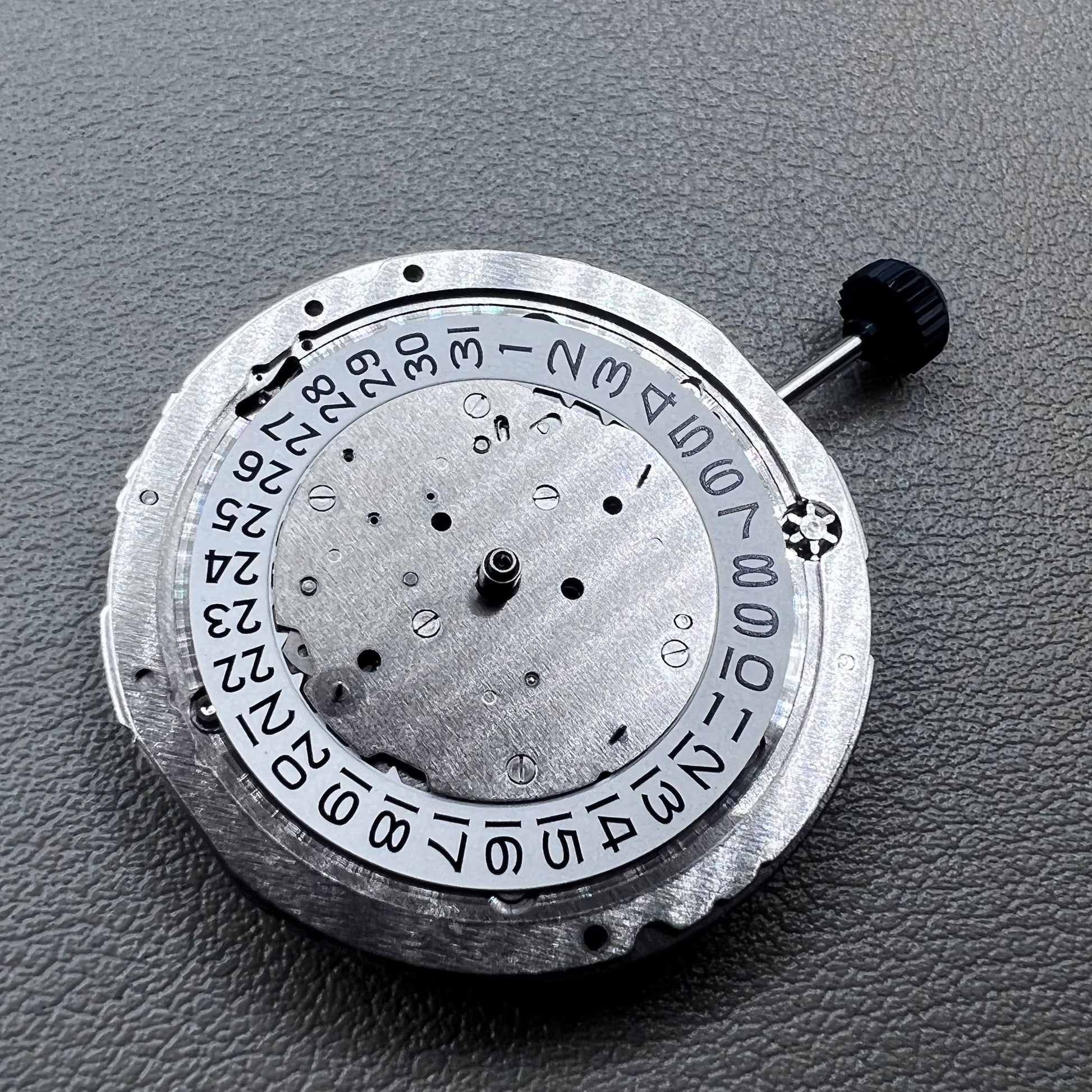 Close-up of Japan Miyota 9120 automatic mechanical watch movement showcasing precision craftsmanship.