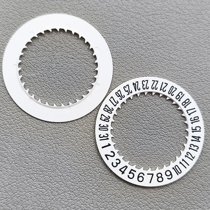 2 PIECES White Date Disk Wheel Date Wheel Fit for NH35 NH36 Movement Date@6