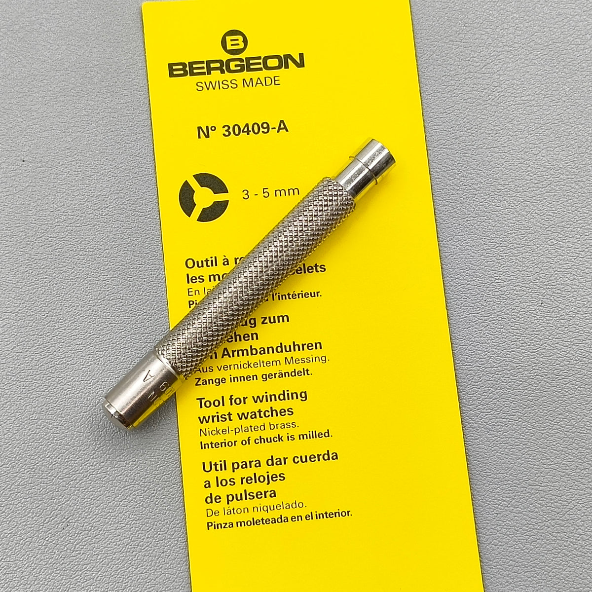 Swiss Bergeon 30409-A Watch Winding Winder Tool Suits Buttons 3-5 mm