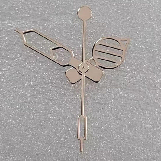 Rose gold hollow watch hands set with 3 hands, compatible with NH35/36/4R/7S movements.