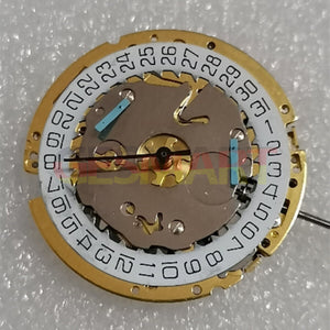 Watchmakers ISA 8171 Golden Quartz Movement Date At 3 Multi-function Repair Part