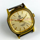 34mm Yangzhou Qionghua Steel Manual Mechanical Watch Golden Dial+Watch Band