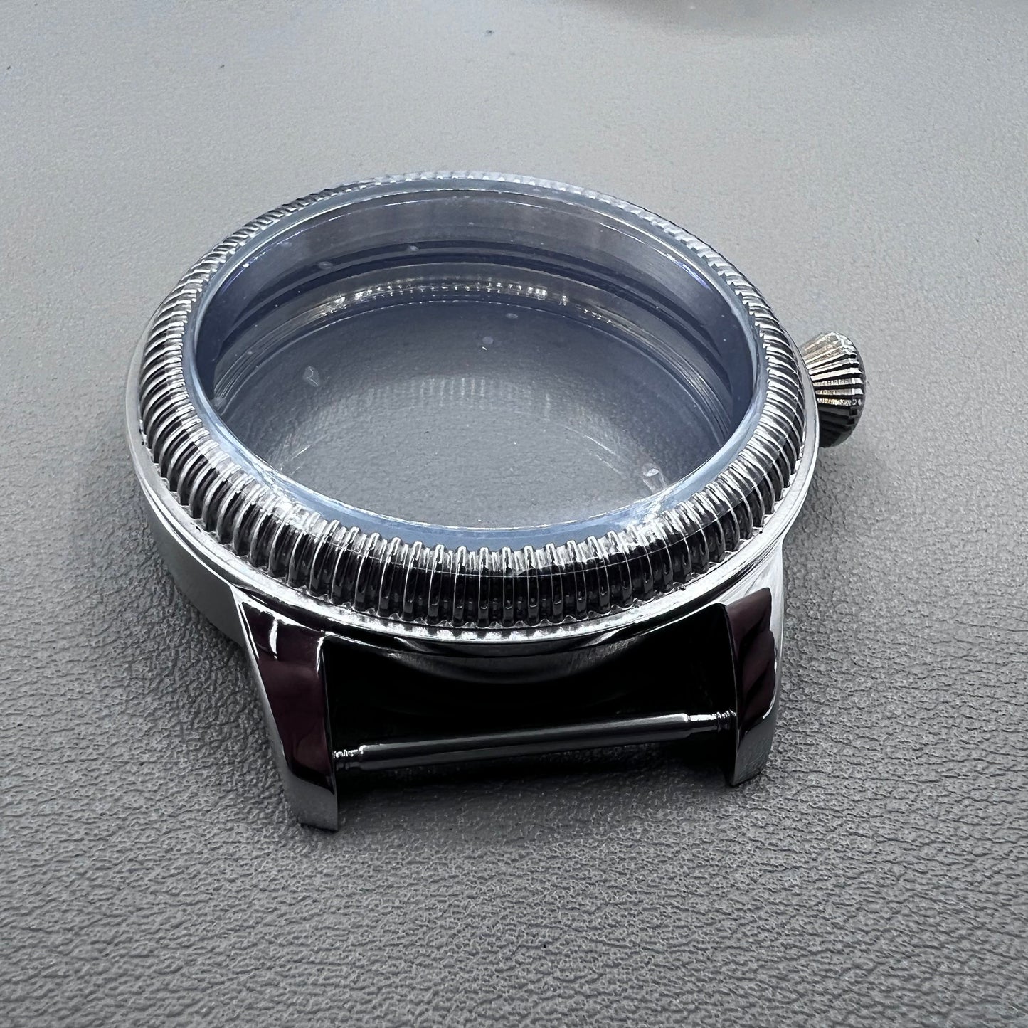 Silver 316L S/S 44mm Watch Case Fit ST3600 3621 ETA 6497 6498 Movement