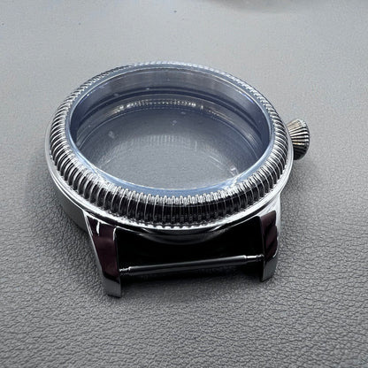 Silver 316L S/S 44mm Watch Case Fit ST3600 3621 ETA 6497 6498 Movement