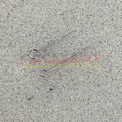 Diamond-shaped blue and golden green luminous watch hands for NH35 movement, perfect for precise timekeeping.