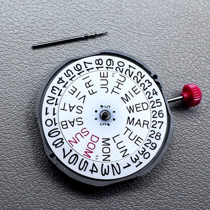 Miyota 2405 Quartz Movement Date Day Date@3 Movement with Watch Stem
