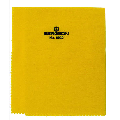 Bergeon 6032 anti-static cloth gently cleans watch glasses and Bakelite, protecting delicate surfaces.