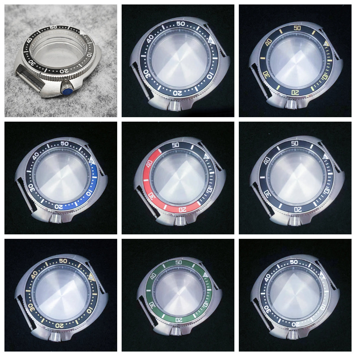 41mm Stainless Steel Watch Case Sapphire Glass Black Inner Shadow for NH35/ NH36