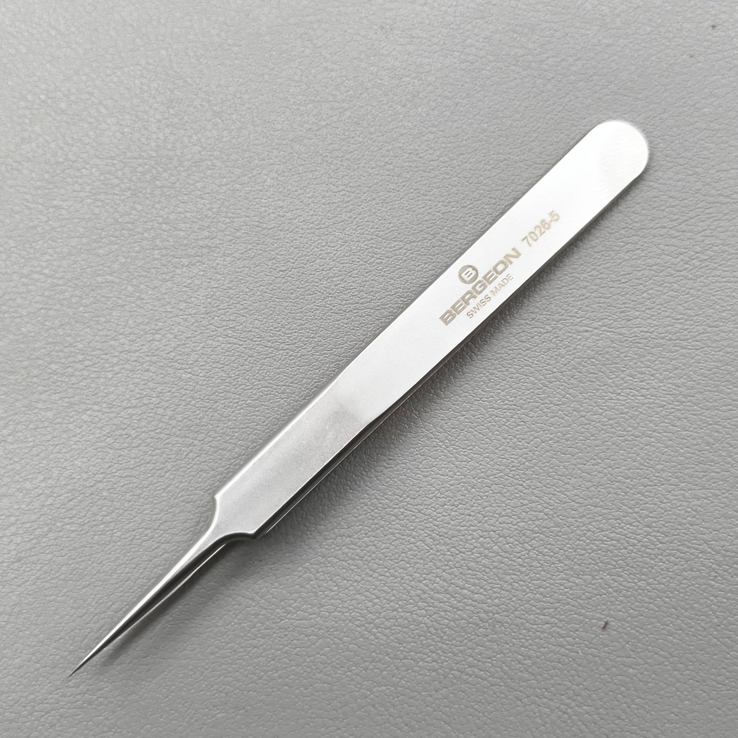 Swiss Bergeon 7026-5 Antimagnetic Tweezer Super Fine Points for Hairsprings