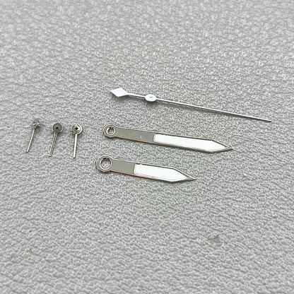 2 Sets Green Luminous Silver+White Trim Hands for VD53 VD54 VD57 Movement
