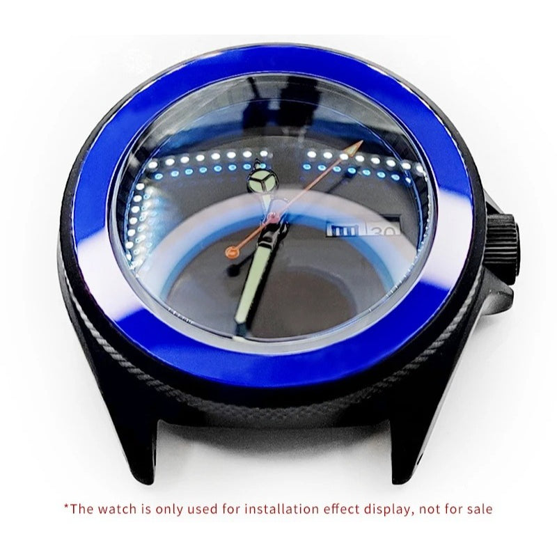 Blue 38mm Flat Ceramic Watch Bezel Insert Fit For Skx007 Skx009 Skx011