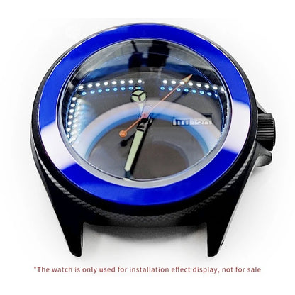 Blue 38mm Flat Ceramic Watch Bezel Insert Fit For Skx007 Skx009 Skx011