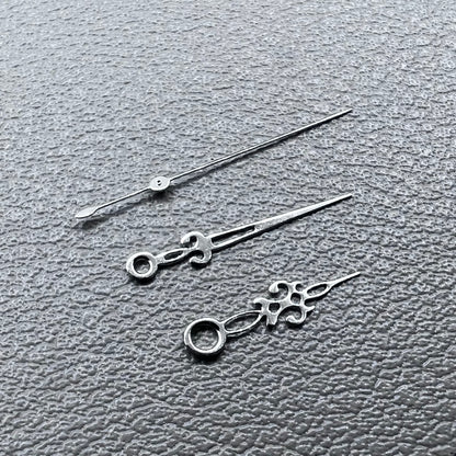 2 Sets Silver Hollow Snowflake Shape No Lume Watch Hands for NH35/36 NH38 NH72 NH70