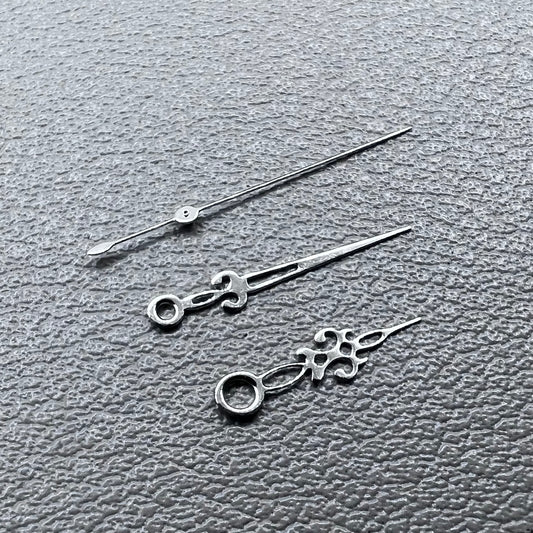 2 Sets Silver Hollow Snowflake Shape No Lume Watch Hands for NH35/36 NH38 NH72 NH70