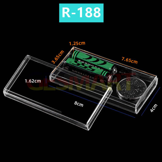 10 stücke 80X40mm Rechteck Transparent PS Toolbox Container Lagerung Fall Deckel &amp; Basis