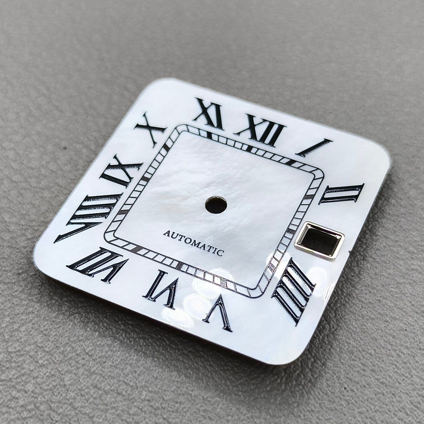 Modified Shell White Square Roman Watch Dial for NH35 NH36 Movement
