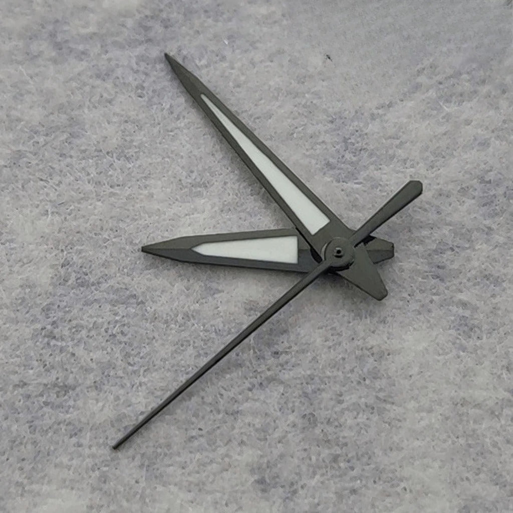 Modified Gun With Green Luminous Watch Hands For NH35 NH36 7S26 7S36 4R35 4R36