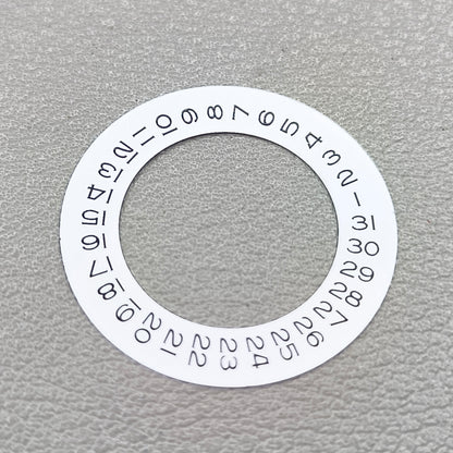 White Background Black Font Date Wheel Overlay for ETA 2824 2836 8200 8215