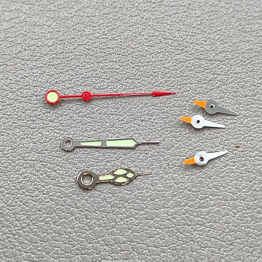13mm Red Second Hand Silver Trim Lume Watch Hands for OS10 OS60 OS80 Movement Watch Part